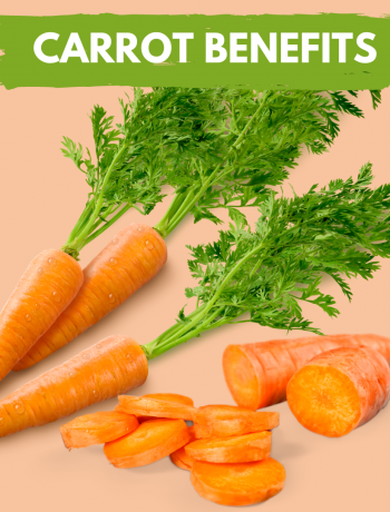 carrot root, carrot leaves